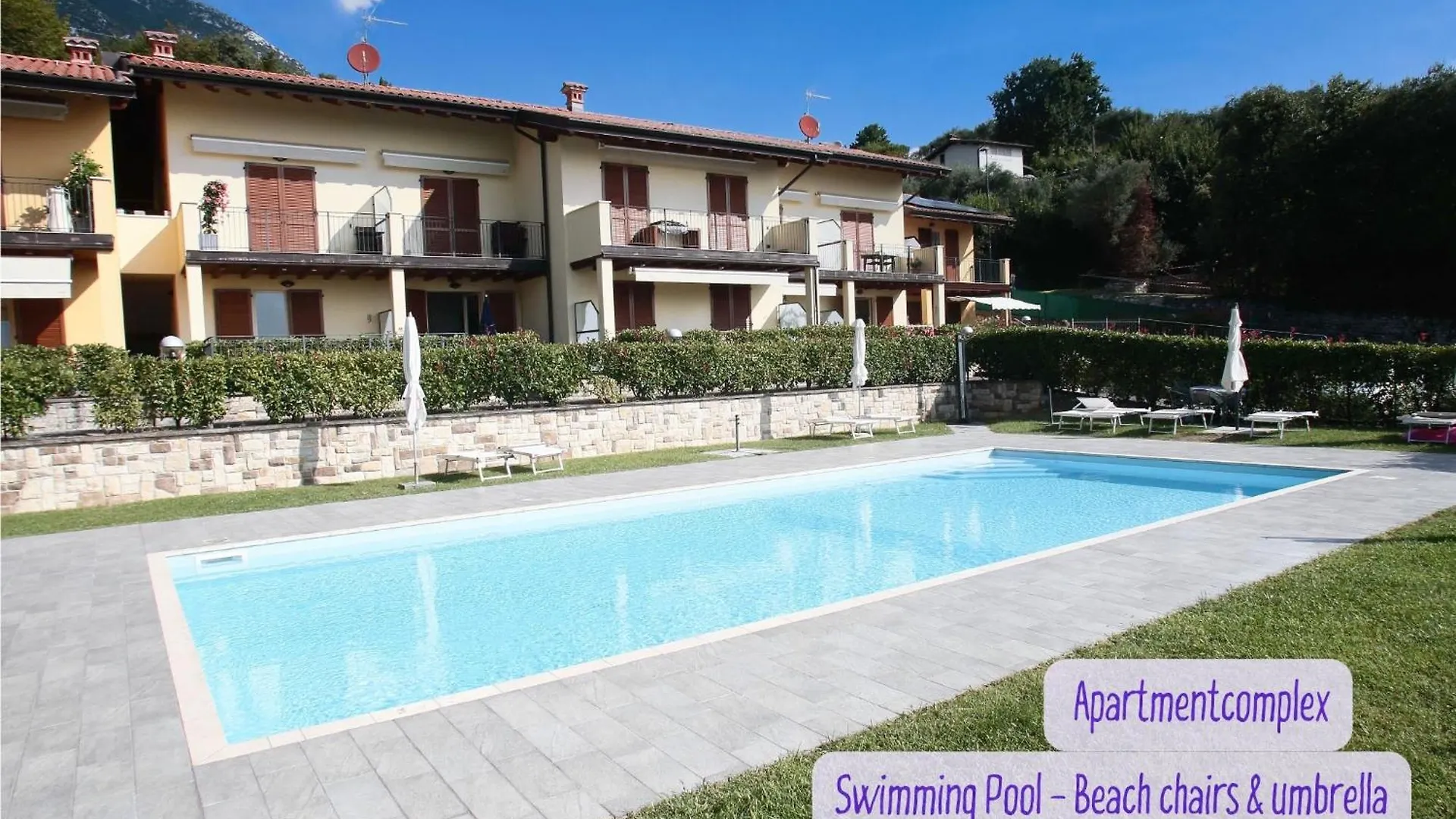 Panorama Lake View, Pool & Garden, 2 Bathrooms, Kingsize & Single-Beds, Fast Internet Toscolano Maderno Apartmán